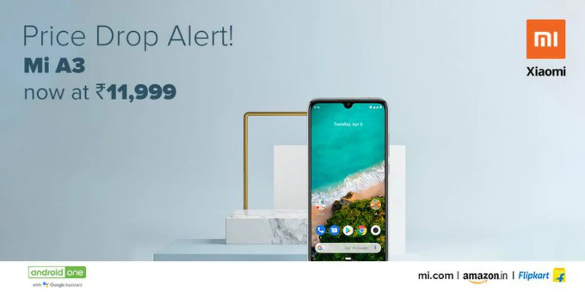 Xiaomi Mi A3 Price in India Cut, Now Starts at Rs. 11,999