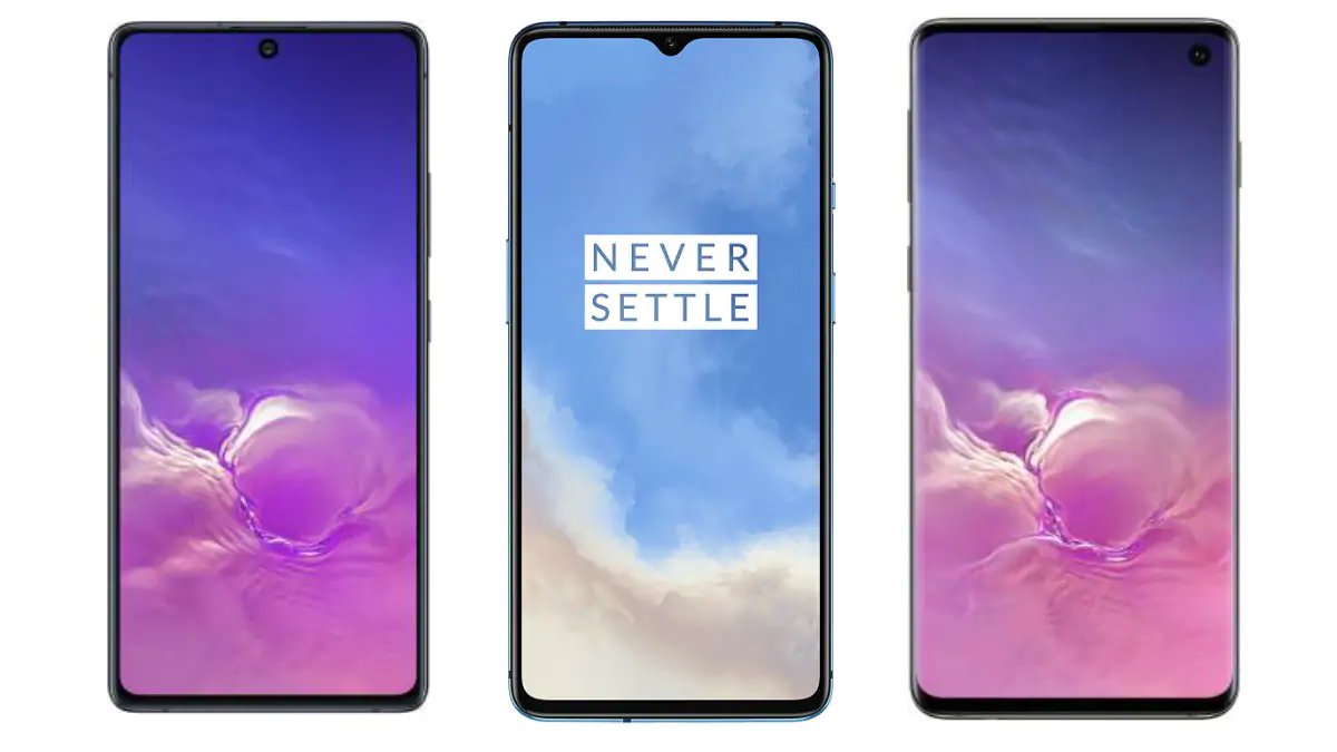 Samsung Galaxy S10 Lite vs OnePlus 7T vs Samsung Galaxy S10: Price in India, Specifications Compared